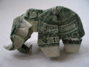 Слон манигами Слон манигами