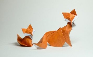 Лисичка оригами