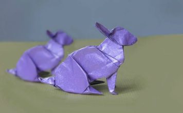 Оригами-заяц Мастер-класс по изготовлению реалистичной модели оригами-зайца