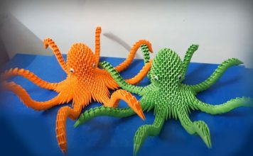 Оригами-осьминог Мастер-класс по сборке модели оригами-осьминога из модулей