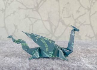 Оригами-дракон из бумаги для начинающих Дракон из цветной бумаги