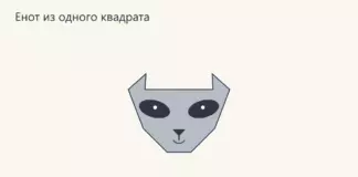 Енот из одного квадрата